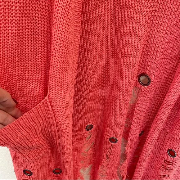 Love sen distressed long knitted cardigan - Picture 5 of 8